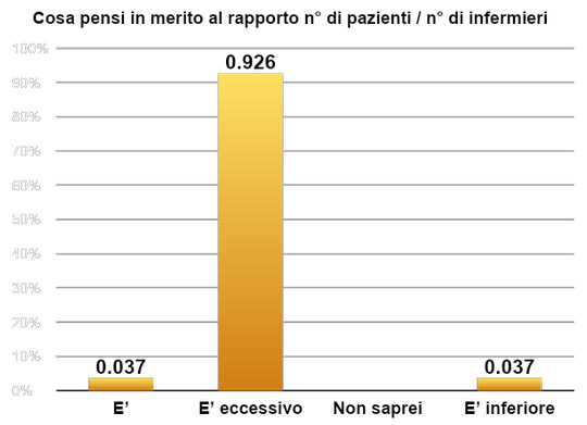 Grafico 2 - Cosa pensa il personale in merito al rapporto n° pazienti/n° infermieri